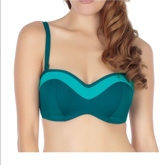 Panache Other - 💕 Panache Isobel Bandeau Emerald Swim Bikini Top